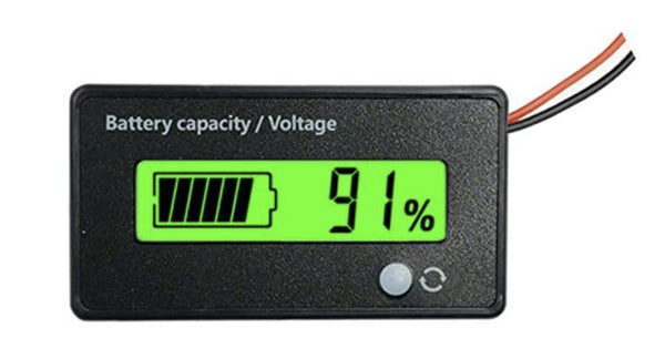 DC 36V / 48V Battery Meter, Lithium Battery Capacity Voltage Monitor Gauge Indicator ion Battery Tester, for Golf Cart  Green