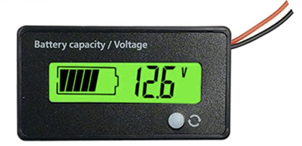 DC 36V / 48V Battery Meter, Lithium Battery Capacity Voltage Monitor Gauge Indicator ion Battery Tester, for Golf Cart  Green